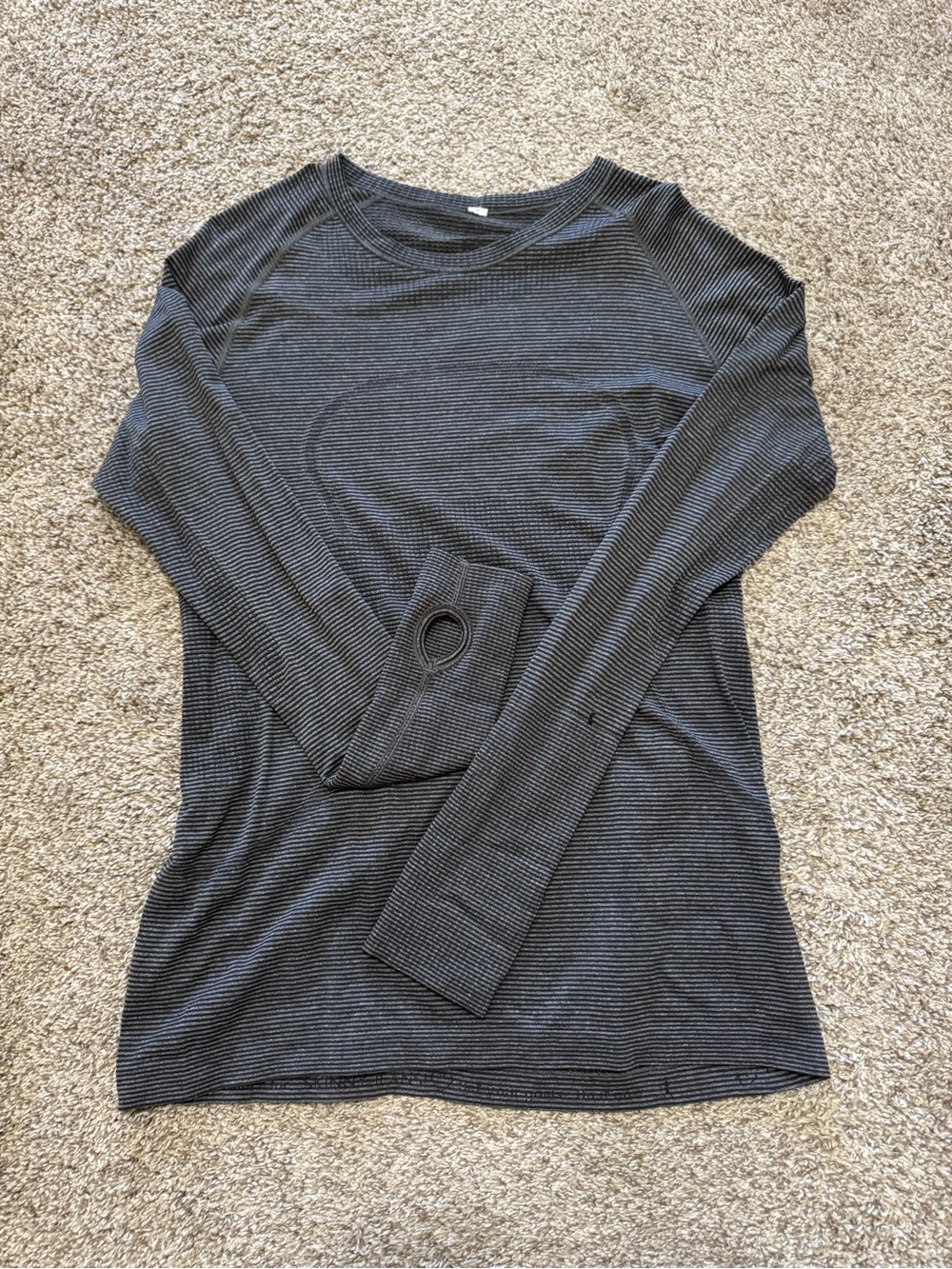 lululemon athletica Black and Gray Long Sleeve Tee